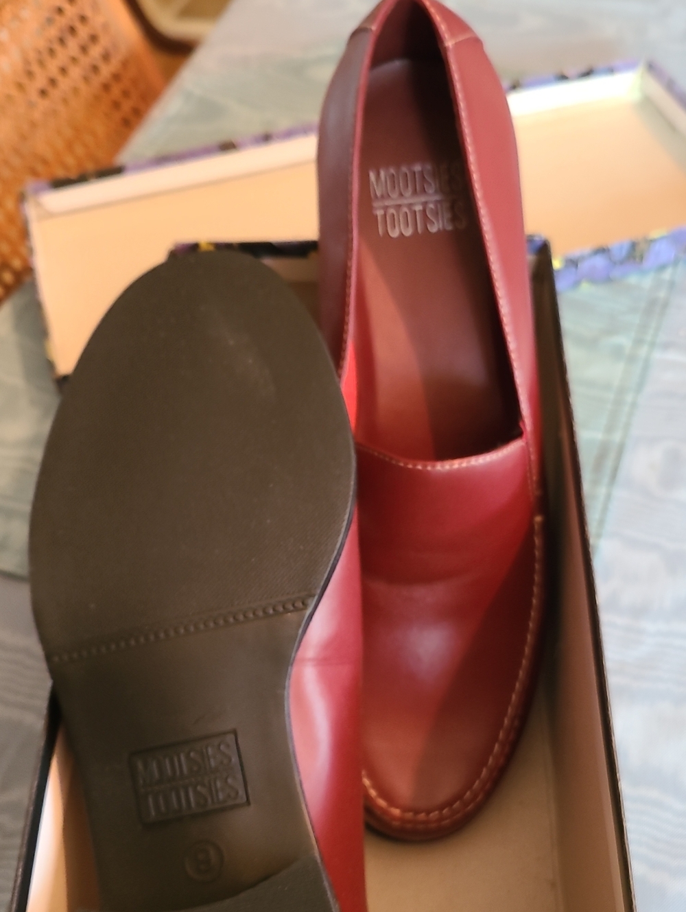 Mootsies Tootsies Men’s Red Leather Slip-On Loafers